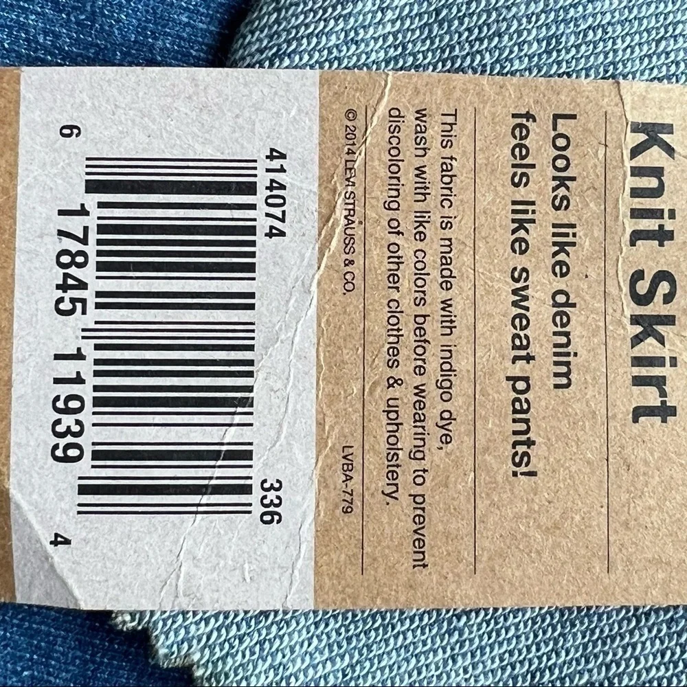 NWT Levis Denim Knit Skirt 14M